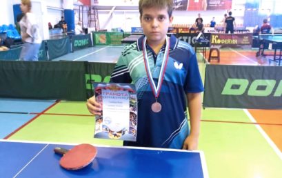 Краевые соревнования по настольному теннису принесли воспитаннику спортшколы №7 Илье Гладких бронзовую награду